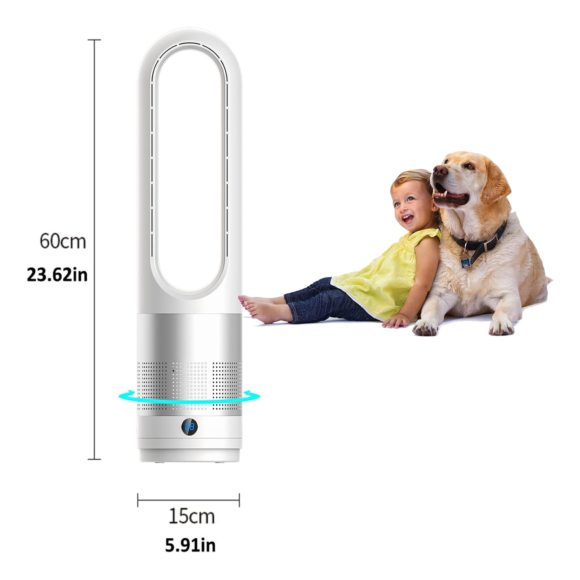 مروحة ومنقي هواء بدون شفرات - الصورة 3