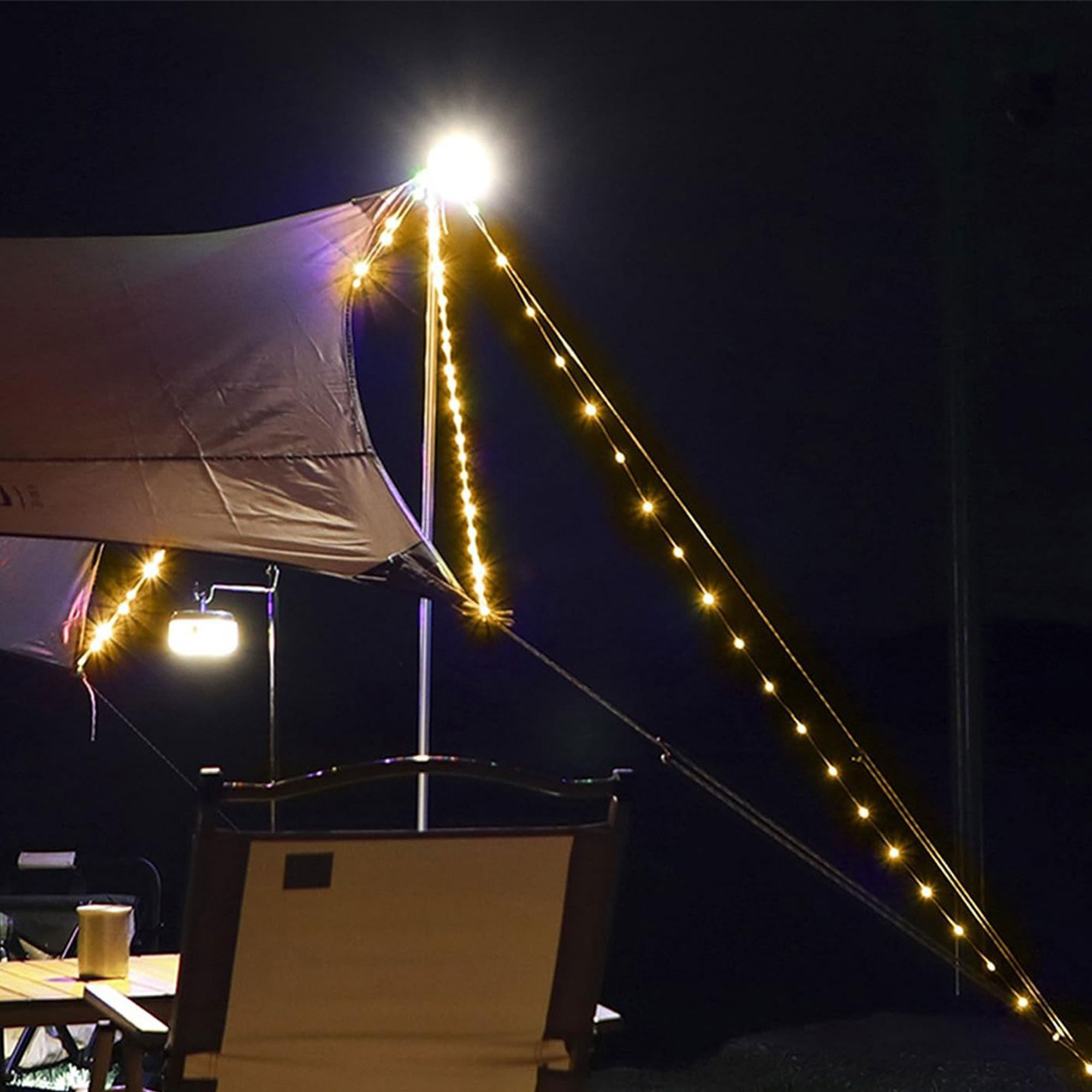 عرض 2 اضاءة التخييم قابلة للشحن ومضادة للماء - الصورة 4